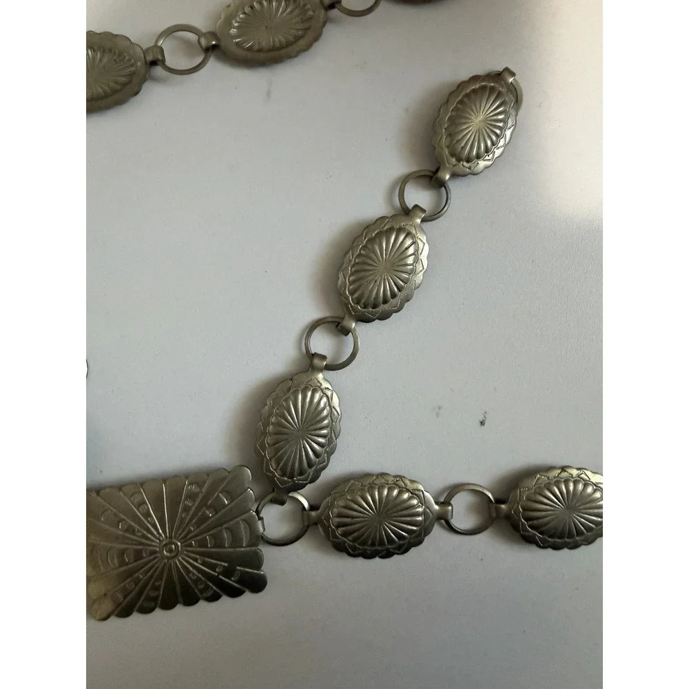 Vintage Navajo Belt Concho Western Silver‎ Tone 31